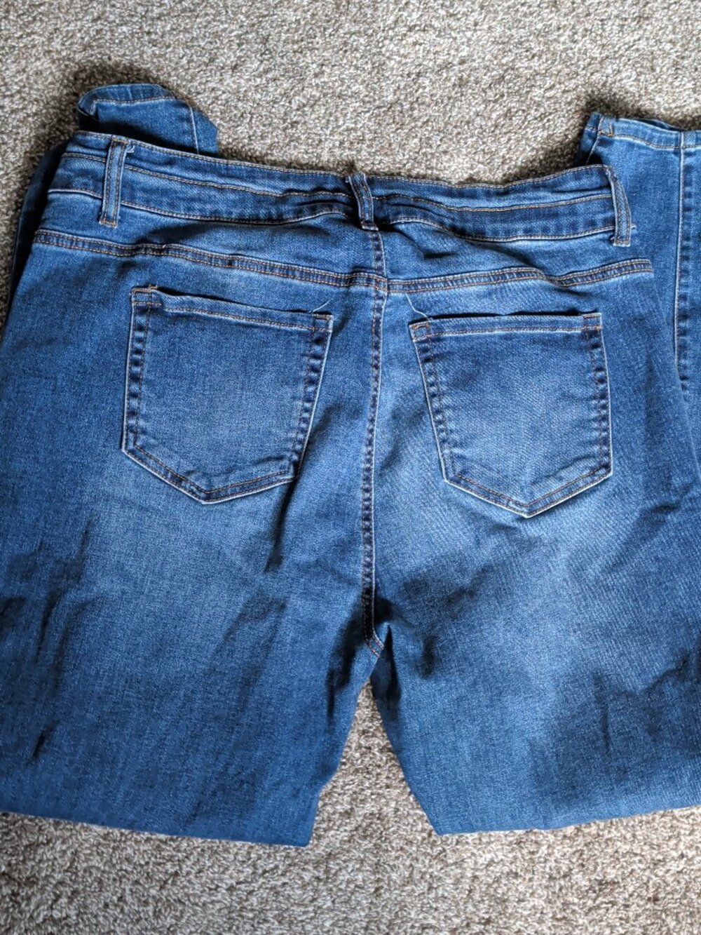 Ashley Stewart Womens Size 16 Strait Leg Denim Stretch Blue Medium Wash Jeans